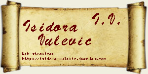 Isidora Vulević vizit kartica